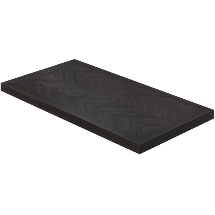 FISHBONE | Catering herringbone tabletop | W:D 200 x 100 cm | 6 cm thick | Oak | Square