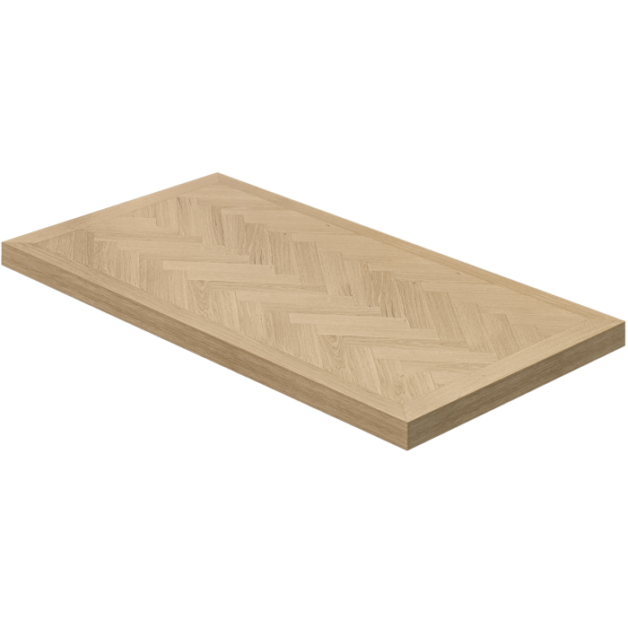 FISHBONE | Gastro Herringbone Tabletop | B:T 230 x 110 cm | 6cm | Oak | Square