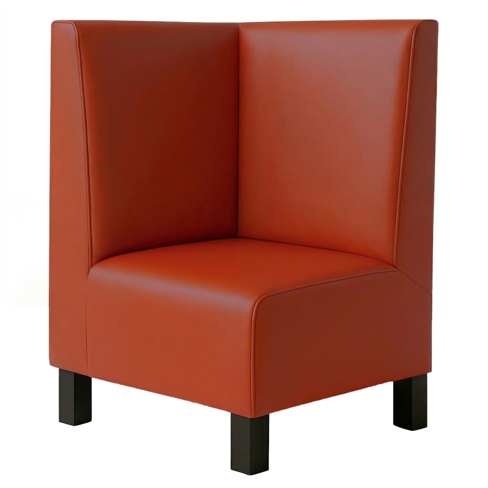 Schmidt F | Gastro Eckbank | B:H 64 x 90 cm | Rot | Glatt | Leder