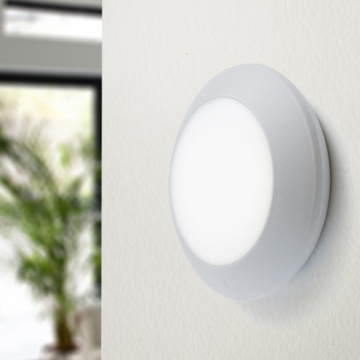 Aplique LED de exterior FIONA Gris GX53 3W Moderno 20cm IP66 A++ Blanco cálido 3000K 300lm