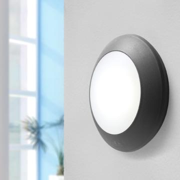 FIONA Applique murale LED d'extérieur noire GX53 3W Moderne 20cm IP66 A++ Blanc chaud 3000K 300lm