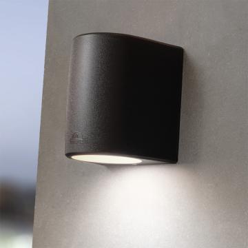 FIONA Applique murale LED d'extérieur 4,5W GX53 noir Moderne Projecteur 19cm IP66