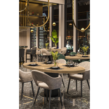 FISKEBEN OVAL | Gastro Massiv Bordplate | B:T 160 x 90 cm | Eik | Oval