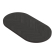 FISHBONE OVAL ROUND | Blat stołu Gastro Massiv | Wymiary: 160 x 90 cm | Czarny | Owalny