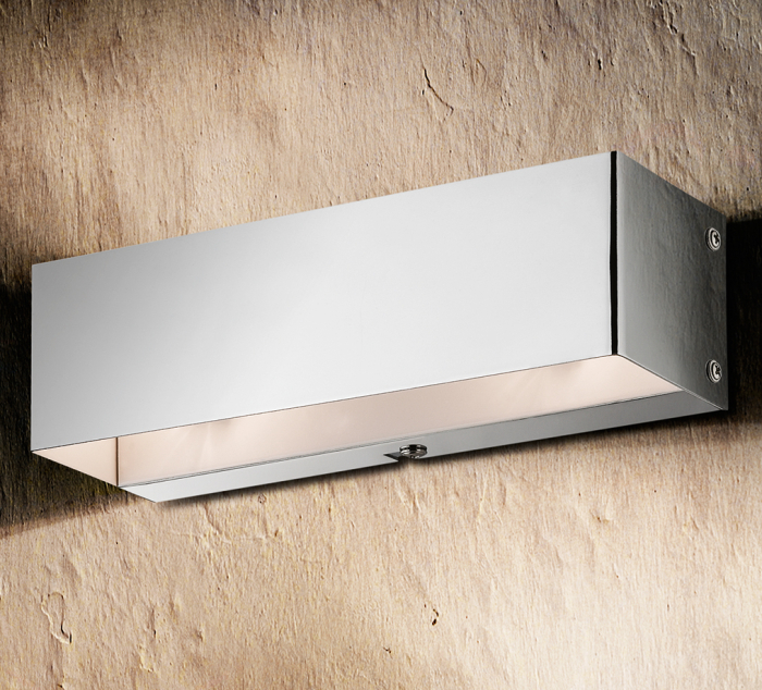 Lámpara de Pared Moderna Cromada | Lámpara de Pared Arriba y Abajo