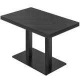 FM | Bistro-pöytä | B: 120 x 70 cm | K: 78 cm | Musta | Runko: Musta