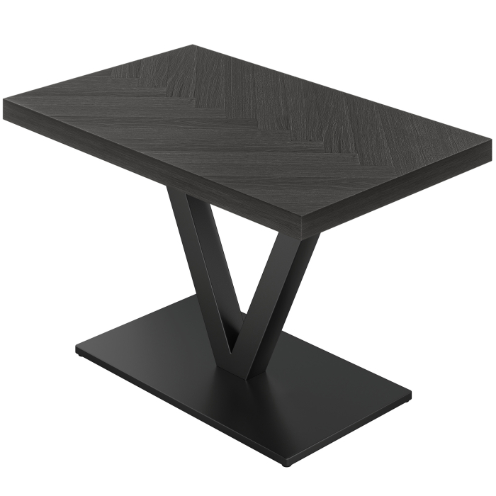 FMV | Bistro tafel | B: 120 x 70 cm | H 78 cm | Zwart | Poot: Zwart | Poot: 8 x 8 cm