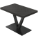 FMV | Bistro tafel | B: 120 x 70 cm | H 78 cm | Zwart | Poot: Zwart | Poot: 8 x 8 cm