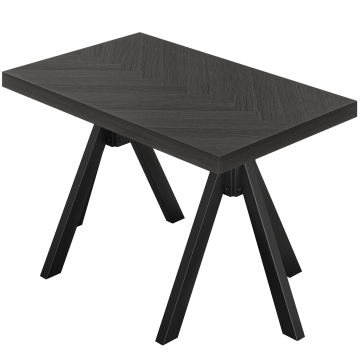 FO | Mesa de bistró | B: 120 x 70 cm | H: 78 cm | Negro | Pie: Negro