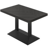 FPY | Bistro Table | W: 120 x 70 cm | H: 82 cm | Black | Frame: Black | Column: 6 x 6 cm
