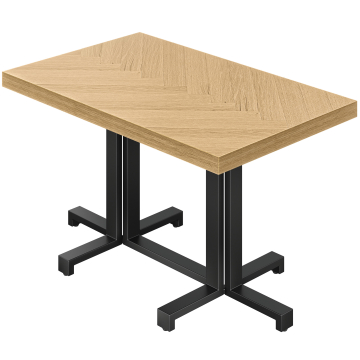 FPA | Bistro-pöytä | K: 120 x 70 cm | K 78 cm | Tammivuoraus | Runko: Musta