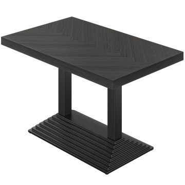 FPY | Mesa de bistró | B:T 120 x 70 cm | H 82 cm | Negro | Estructura: Negro | Base: 6 x 6 cm