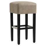FRANCESCO | Gastro barkruk | Leer | Hout | Beige | Zonder rugleuning