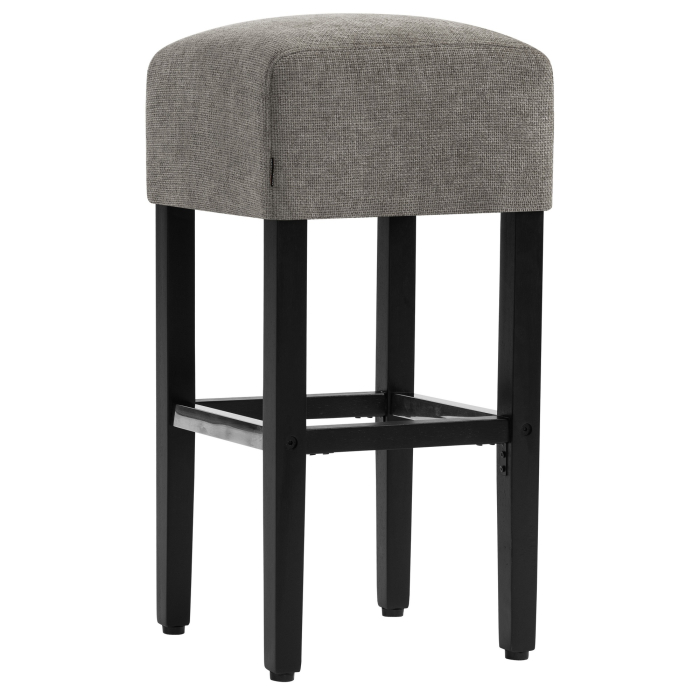 FRANCESCO | Gastro Bar Stool | Fabric/Textile | Wood | Grey | Backless
