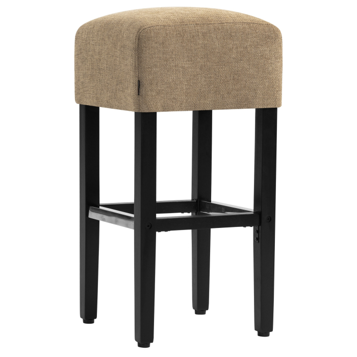 FRANCESCO | Taburete de bar Gastro | Tela/Textil | Madera | Gris topo | Sin respaldo