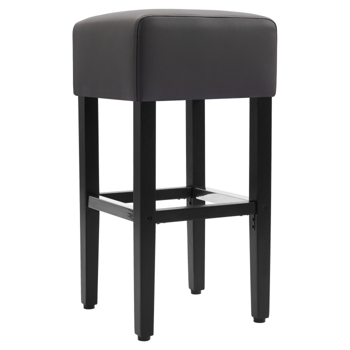 FRANCESCO | tabouret de bar gastro | cuir | bois | brun | sans dossier