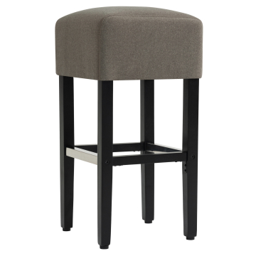 FRANCESCO | Gastro Barstol | Fløjl | Træ | Grå | Rygløs