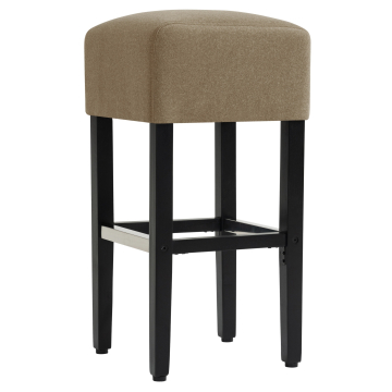 FRANCESCO | Gastro Barstol | Fløjl | Træ | Taupe | Rygløs