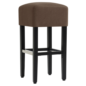 FRANCESCO | Hoker barowy | Aksamit | Drewno | Brązowy | Bez oparcia