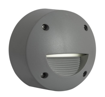 FRIDA Applique murale LED d'extérieur Gris Ø140mm 1x3W GX53 3000K 50000h 350lm Blanc chaud IP67