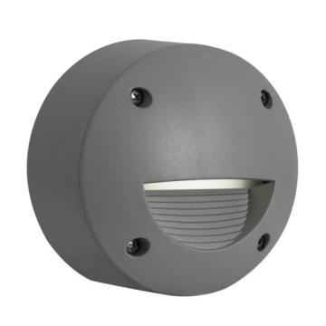 FRIDA Applique murale LED d'extérieur Gris Ø140mm 1x3W GX53 3000K 50000h 350lm Blanc chaud IP67