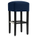 FRANCESCO | Gastro Bar Stool | Velvet | Wood | Blue | Backless