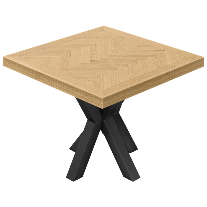 FS | Bistrobord | 100 x 100 cm | H 78 cm | Svart | Ramme: Svart