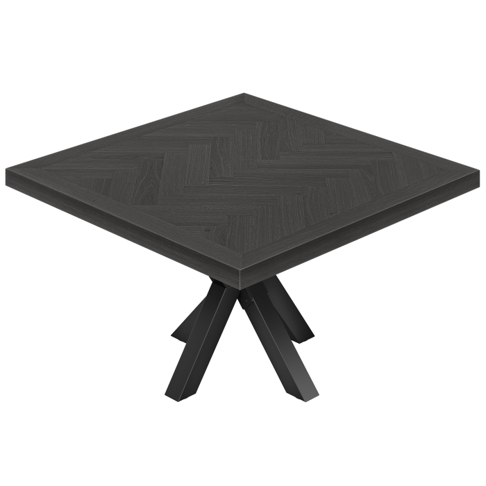 FS | Table bistrot | 140 x 140 cm | H 78 cm | Chêne | Cadre : Noir