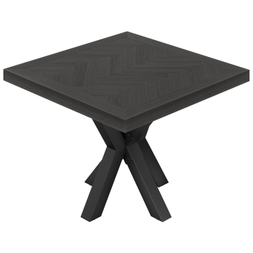 FS | Bistro Tafel | 100 x 100 cm | H 78 cm | Eikenhout | Frame: Zwart