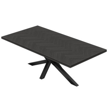 FS | Bistro-bord | 230 x 110 cm | H 78 cm | Eik | Ramme: Svart