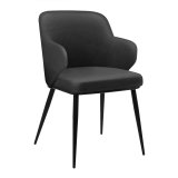 Gabriela | Hotelstol | Samt | Grå