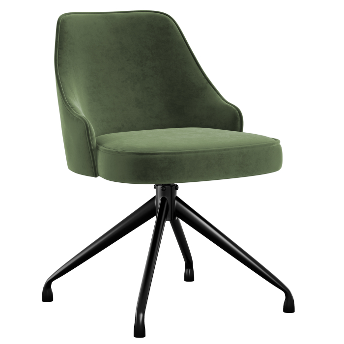 Gala | Hotelstoel | Groen | Fluweel | Draaisteun