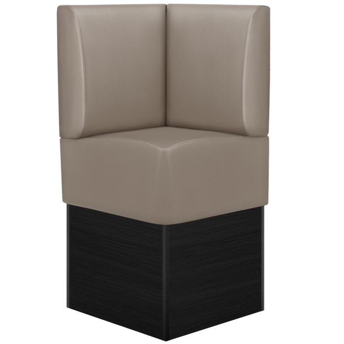 DENVER | Hörnsoffa till restaurang | B:H 64 x 133 cm | Taupe | Smidig | Läder
