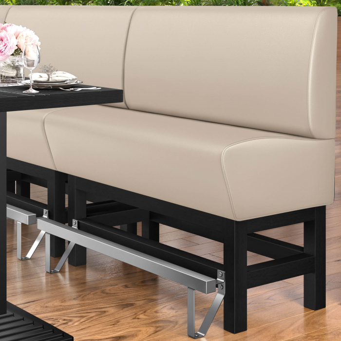 MIAMI | Hög restaurangsoffa | B:H 100 x 133 cm | Krämfärgad | Smidig | Läder MIAMI | Hög restaurangsoffa | B:H 100 x 133 cm | Krämfärgad | Smidig | Läder
