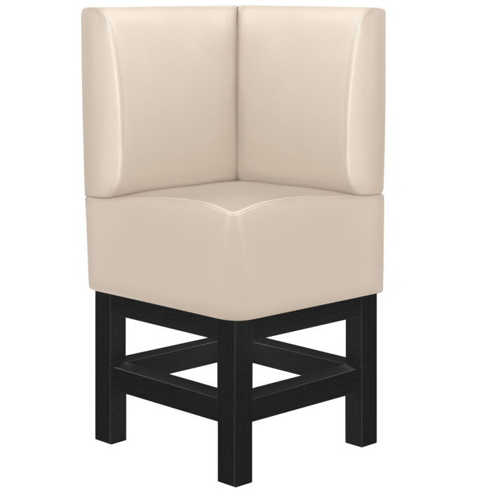 MIAMI | Gastro hög bänk | B:H 64 x 133 cm | Krämfärgad | Slät | Läder