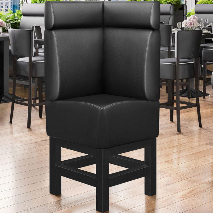 MIAMI | Gastro hög bänk | B:H 64 x 158 cm | Svart | Slät | Läder MIAMI | Gastro hög bänk | B:H 64 x 158 cm | Svart | Slät | Läder