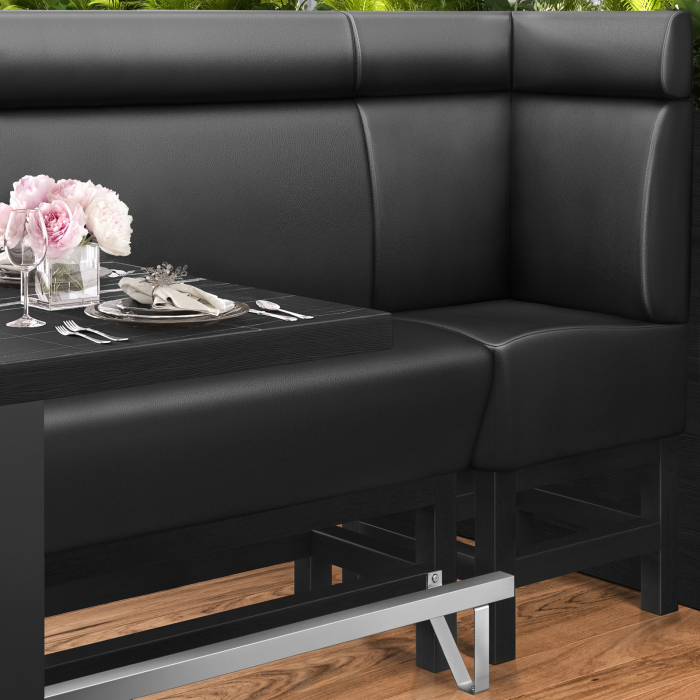 MIAMI | Gastro hög bänk | B:H 64 x 158 cm | Svart | Slät | Läder MIAMI | Gastro hög bänk | B:H 64 x 158 cm | Svart | Slät | Läder