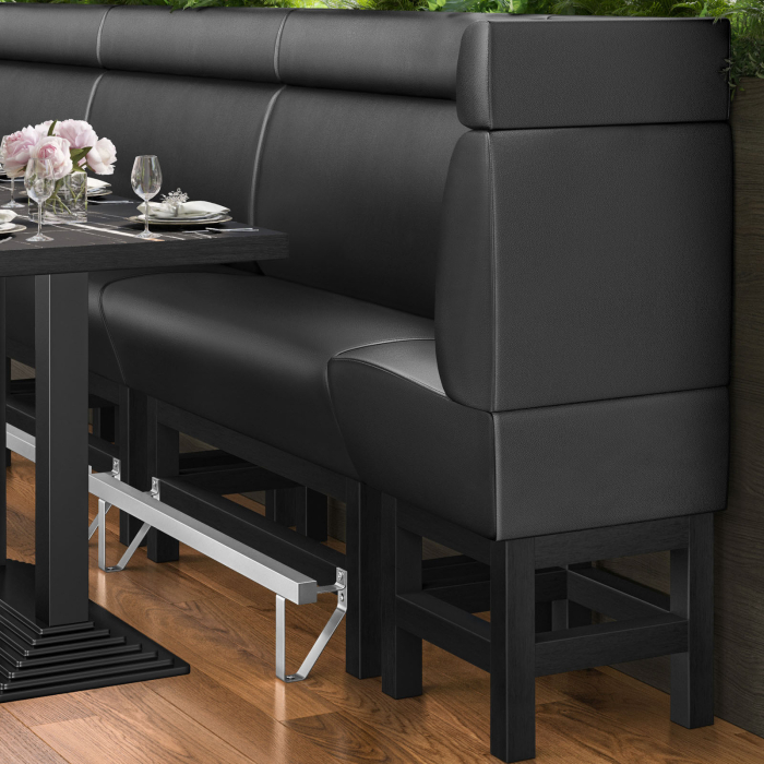 MIAMI | Gastro hög bänk | B:H 64 x 158 cm | Svart | Slät | Läder MIAMI | Gastro hög bänk | B:H 64 x 158 cm | Svart | Slät | Läder
