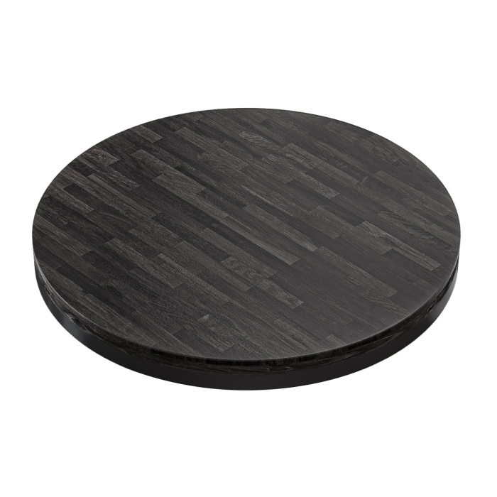 MASSIV STEEL | Bistro massiv bordplade | Ø80cm | wenge - sort
