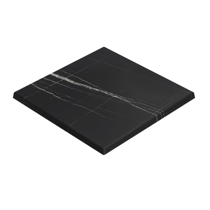 WERZA | Tampo de mesa Werzalit | Ancho:Fondo 60 x 60 cm | Mármol negro | Cuadrado