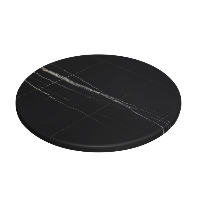 WERZA | Werzalit bordplate | Ø 60 cm | Svart marmor | Rundt