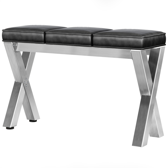 JUANA | Bænk B:H 120 x 81 cm | 8 mm | Rustfrit stål/ Antracit