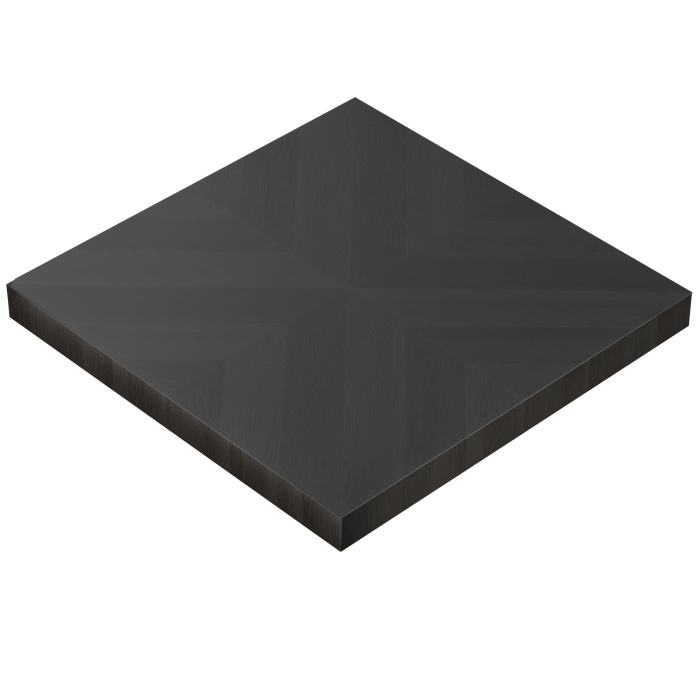 VERONA | Gastro Massiv Tischplatte | B:T 70 x 70 cm | Schwarz | Quadratisch