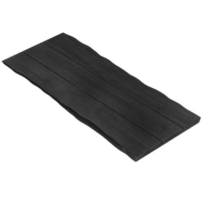 PERU PREMIUM | Gastro table top live edge | 300 x 120 cm | 8cm | Rectangular | Black