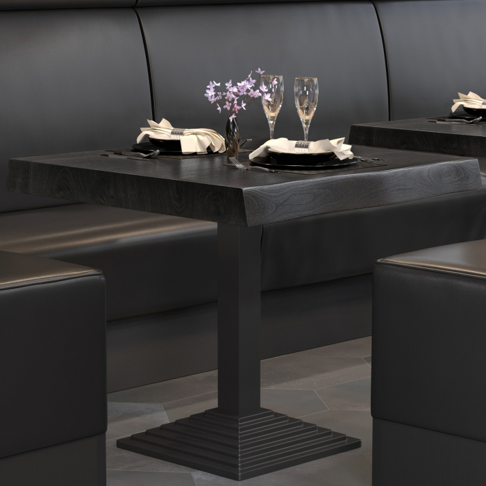 PERU | Gastro Bordplade Med Tree Edge | 70 x 70 cm | 8 cm | Firkantet | Sort PERU | Gastro Bordplade Med Tree Edge | 70 x 70 cm | 8 cm | Firkantet | Sort
