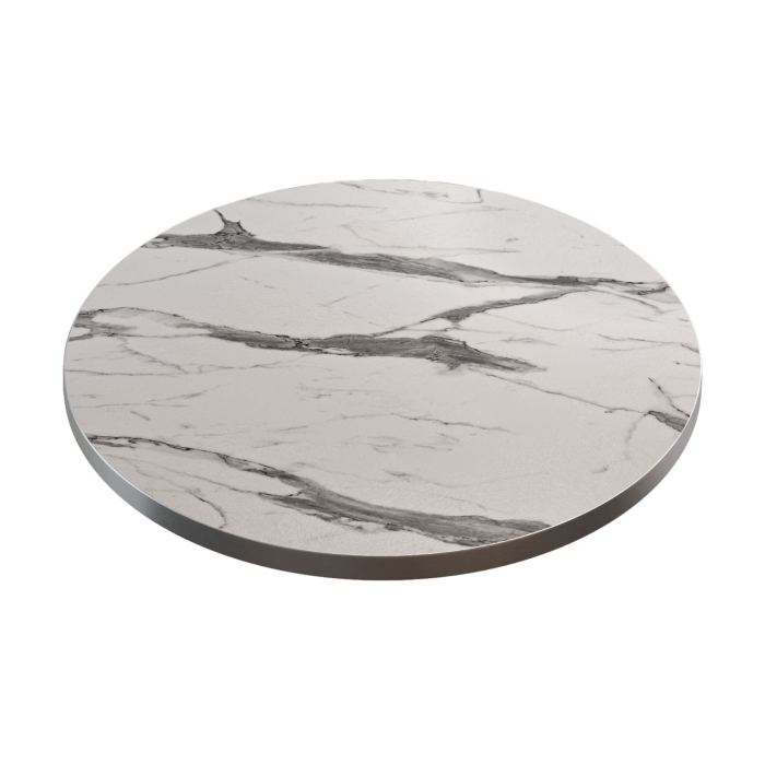 BRASIL | Piano d'appoggio gastronomico | Ø 60 cm | Marmo bianco | Rotondo