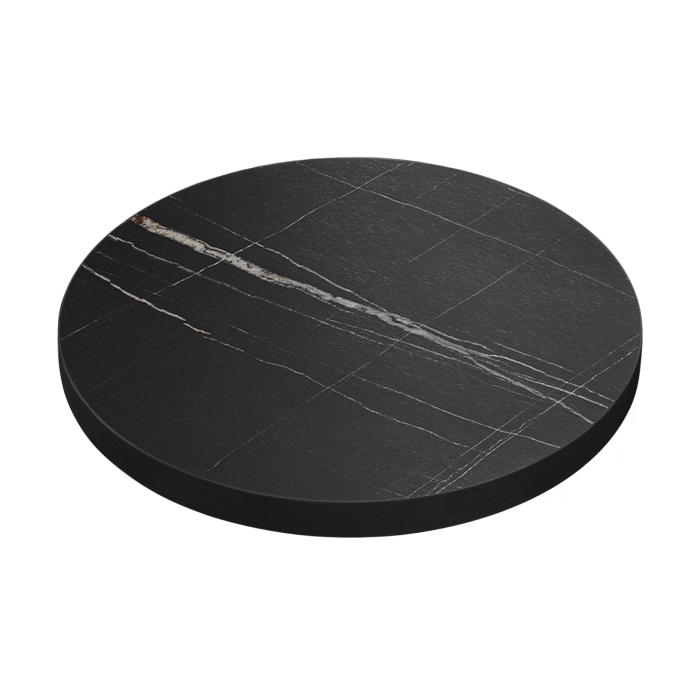 BRASIL | Piano d'appoggio gastronomico | Ø 70 cm | Marmo nero | Rotondo