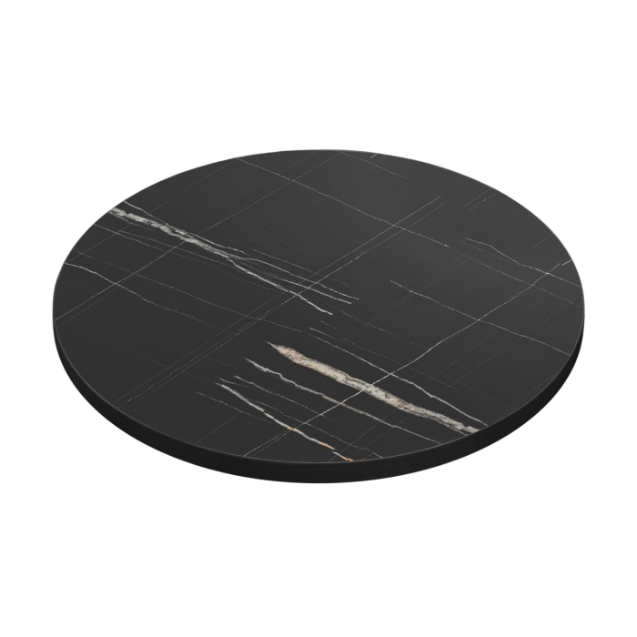 BRASIL | Piano d'appoggio gastronomico | Ø 70 cm | Marmo nero | Rotondo