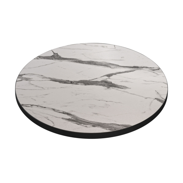 BRASIL | Piano d'appoggio gastronomico | Ø 80 cm | Marmo bianco | Rotondo