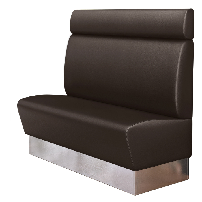 DALLAS | Restaurang bås soffa | B:H 180 x 128 cm | Brun | Smidig | Läder